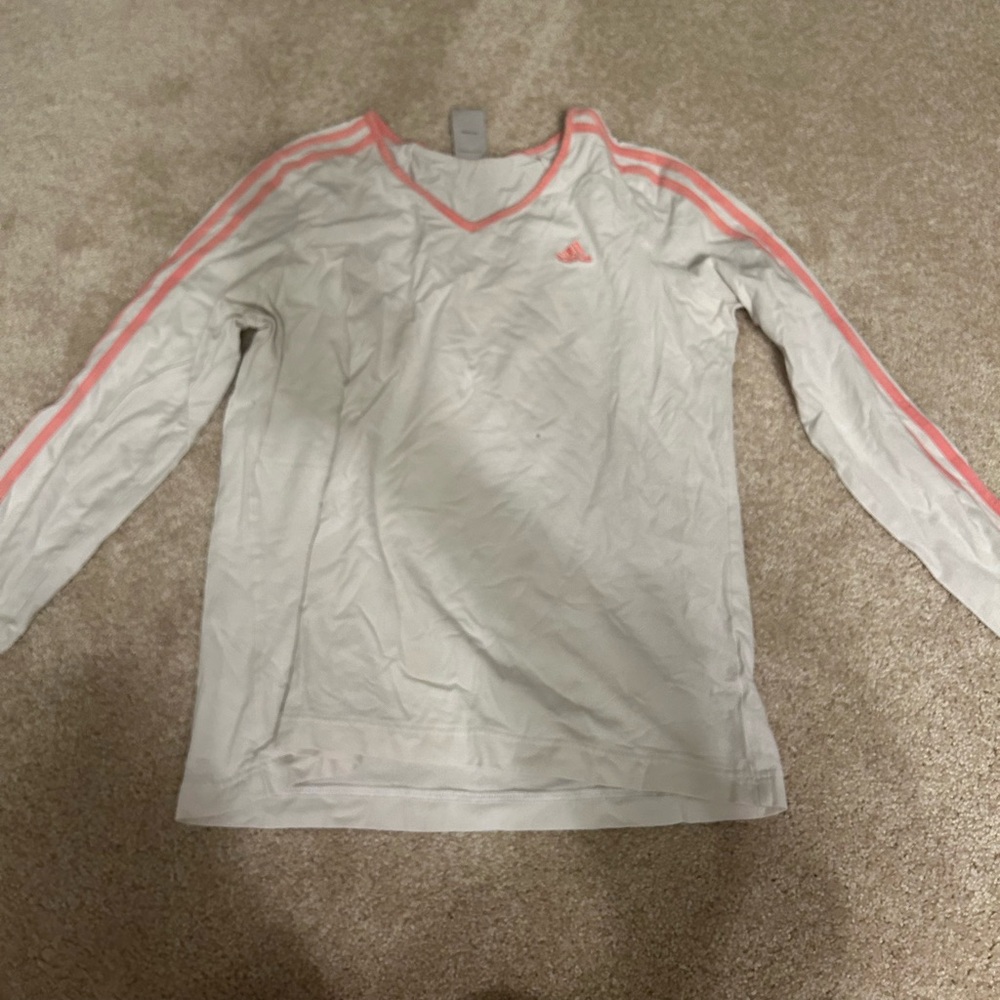 Pink adidas casual long sleeve